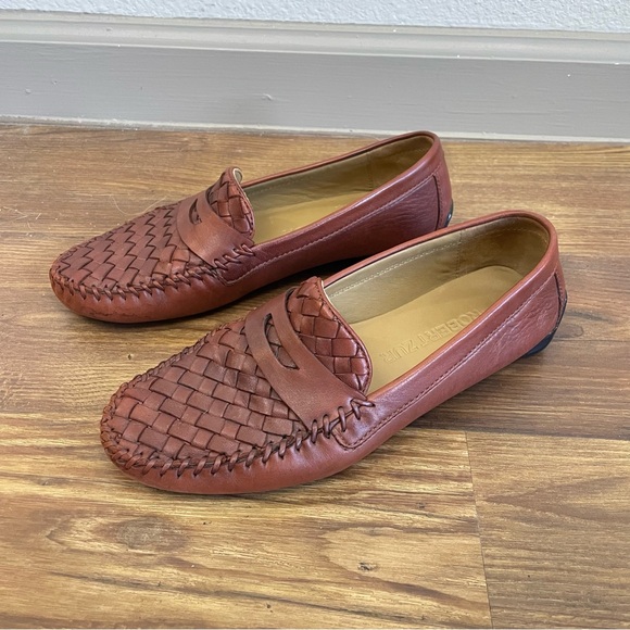 Robert Zur Petra Driving Moccasin Shoes Vintage Luggage Brown Glove Leather 8M - Picture 10 of 10